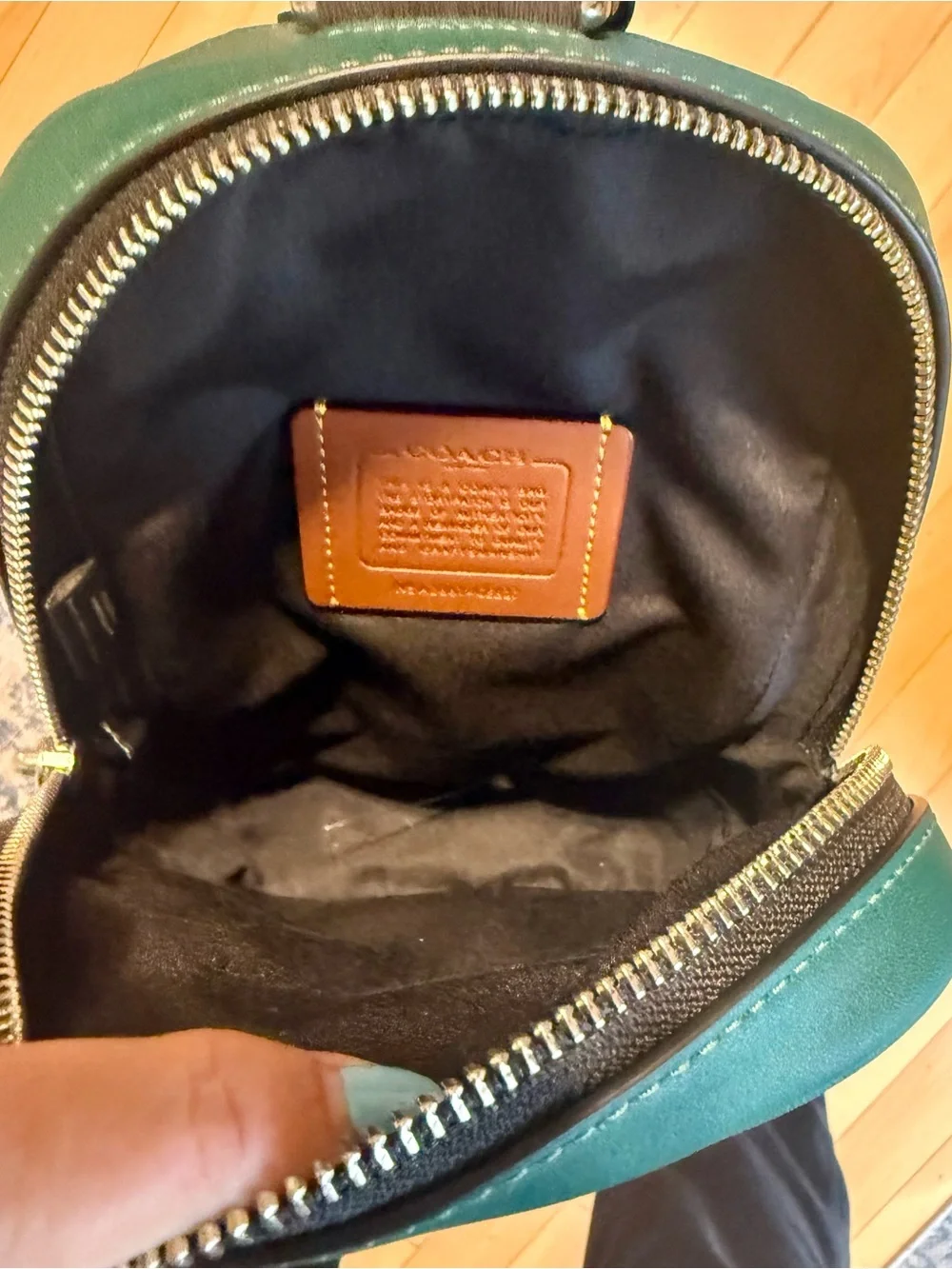 Coach Green Signature Crossbody Slingbag